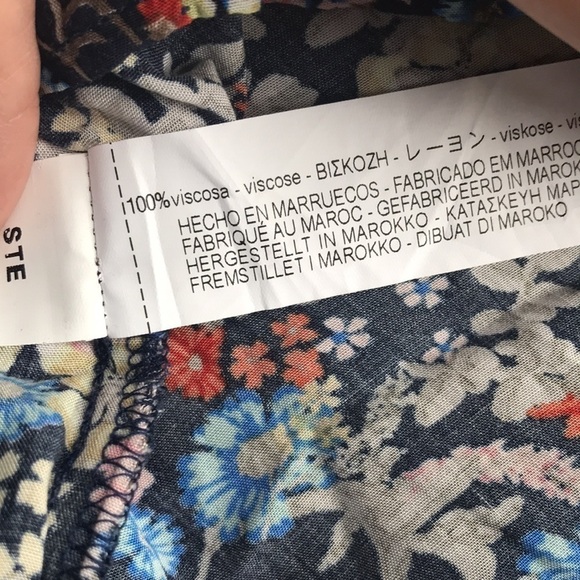 𝅺ZARA Basic floral printed long sleeve dress sz Small - Picture 11 of 11